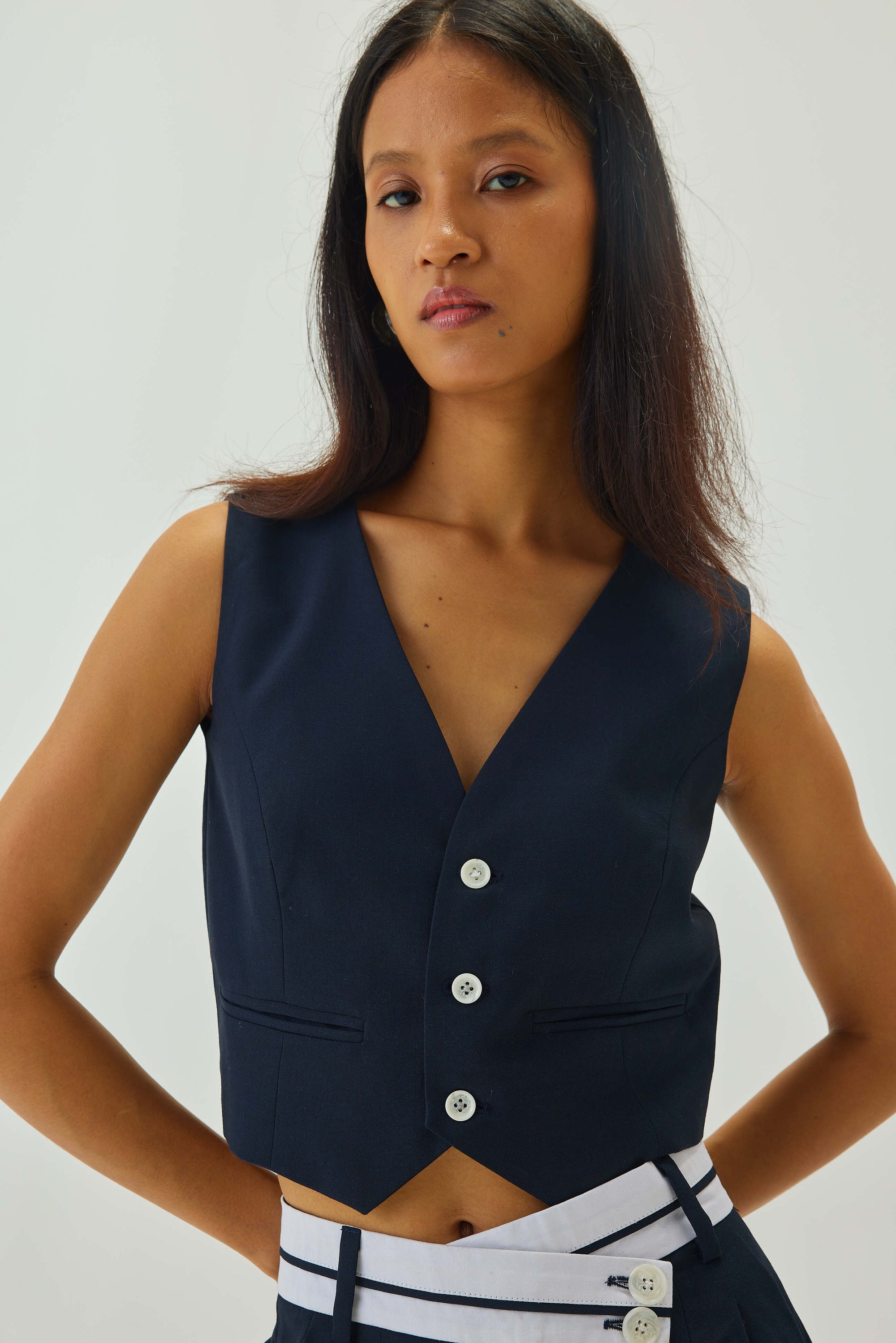 Paloma Waistcoat Navy