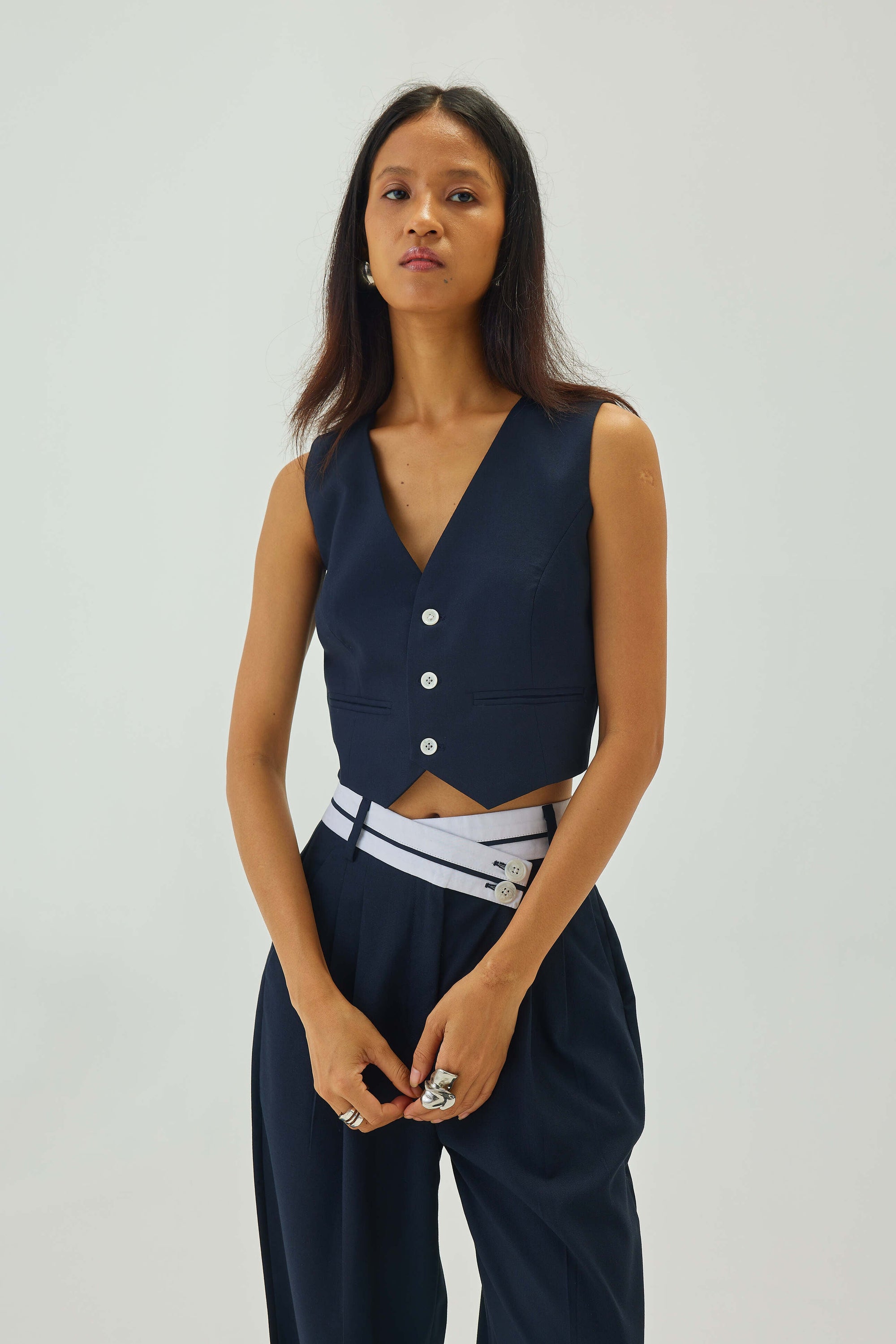 Paloma Waistcoat Navy