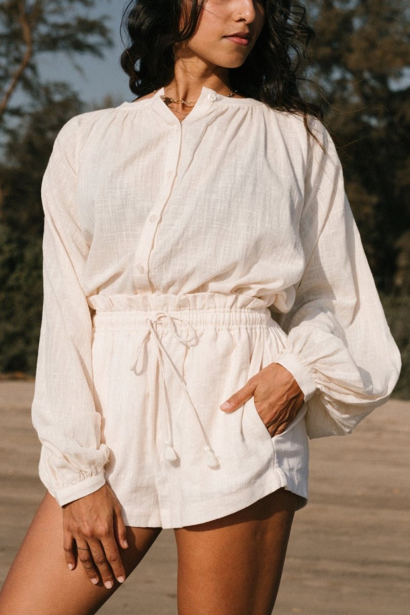 Alina Shorts Cream - Bhoomi