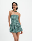 Capucine Dress - Pine Vichy