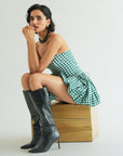 Capucine Dress - Pine Vichy