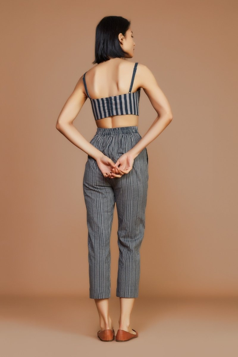 Janie Corset Pant Set Charcoal - Bhoomi