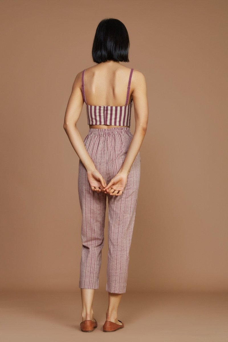 Janie Corset Pant Set Mauve - Bhoomi