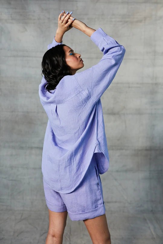 Lavender Oversized Shirt - Bhoomi