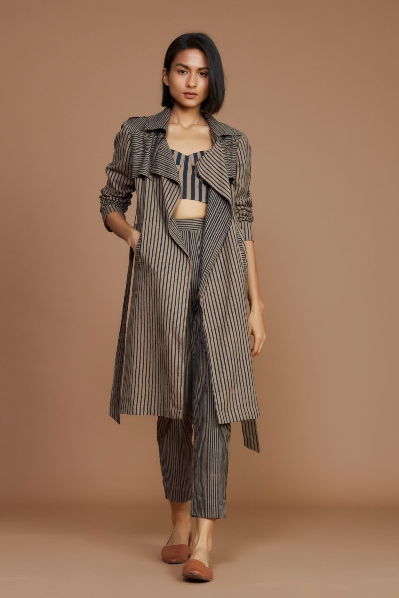 Megan Trench Coat Brown - Bhoomi