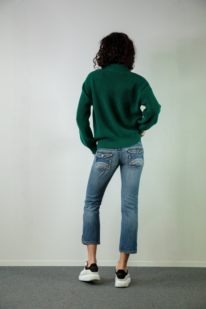 Nina Jumper Dark Green - Bhoomi
