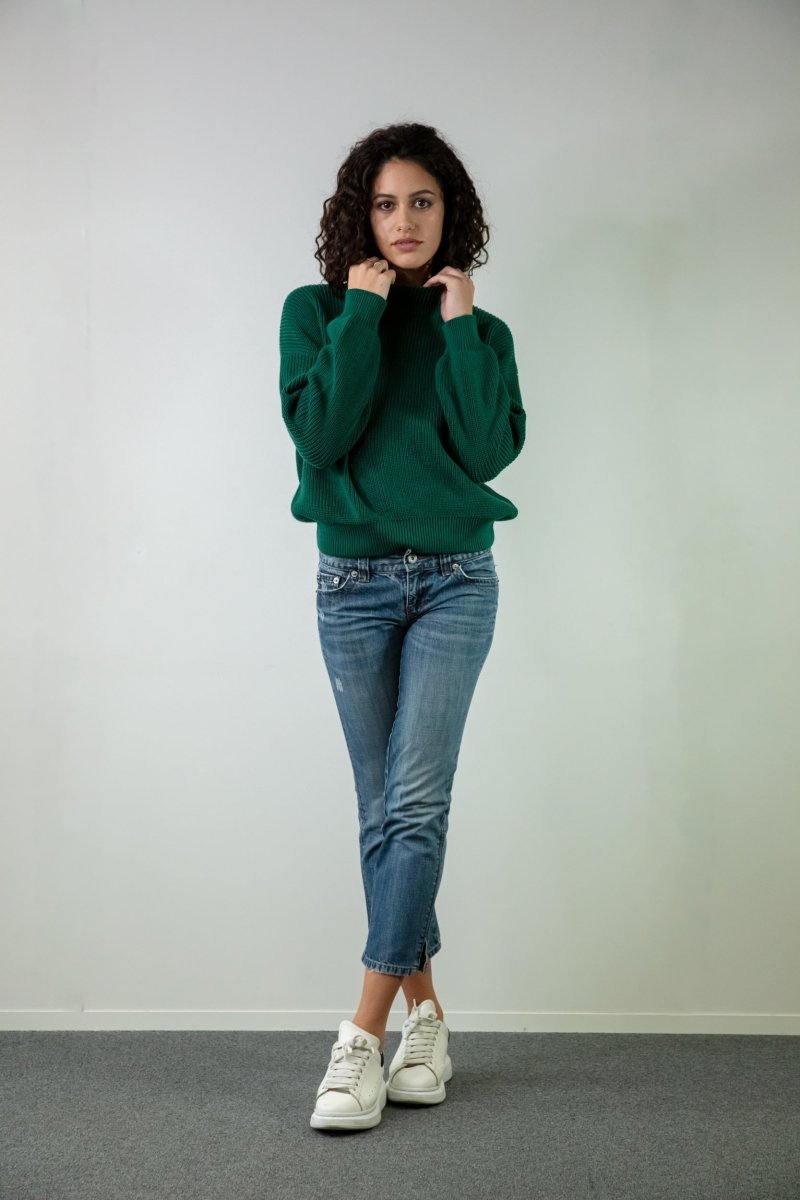 Nina Jumper Dark Green - Bhoomi
