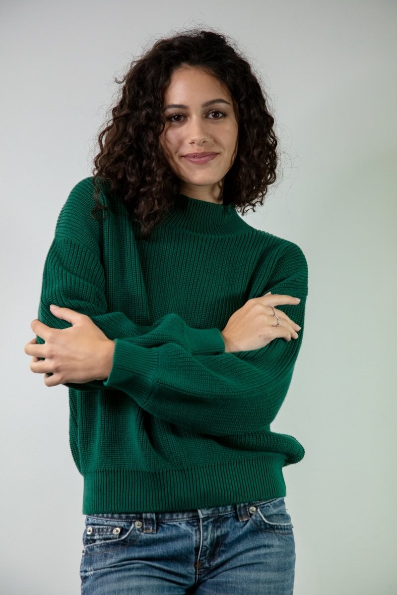 Nina Jumper Dark Green - Bhoomi