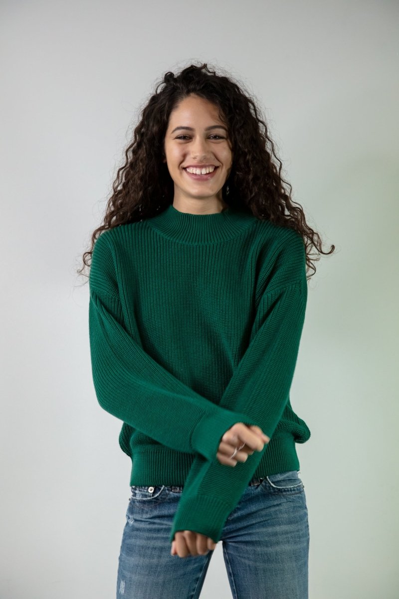 Nina Jumper Dark Green - Bhoomi