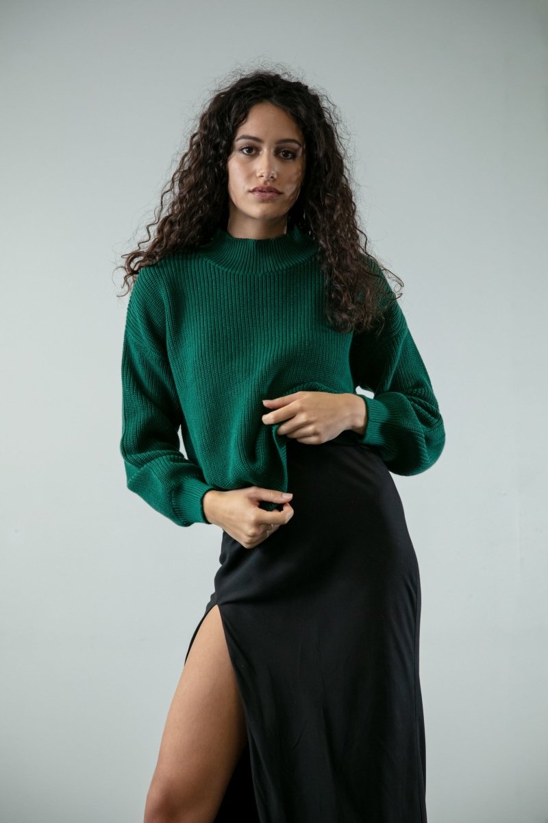 Nina Jumper Dark Green - Bhoomi