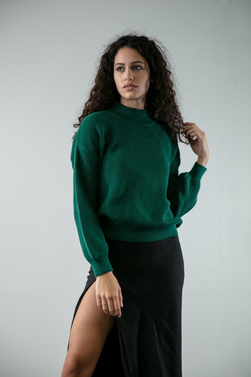 Nina Jumper Dark Green - Bhoomi