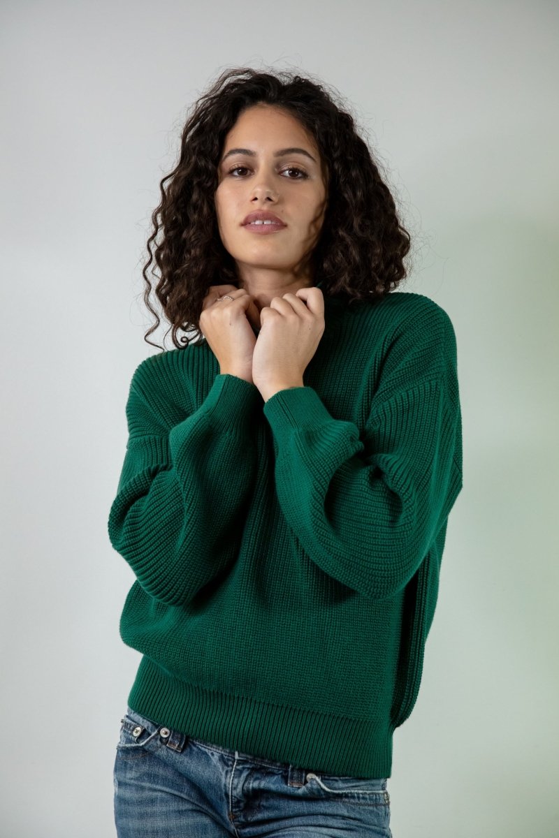 Nina Jumper Dark Green - Bhoomi