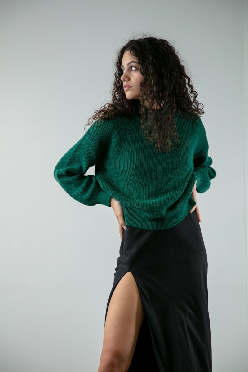 Nina Jumper Dark Green - Bhoomi