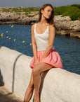 Sasha Skirt - Coral Vichy