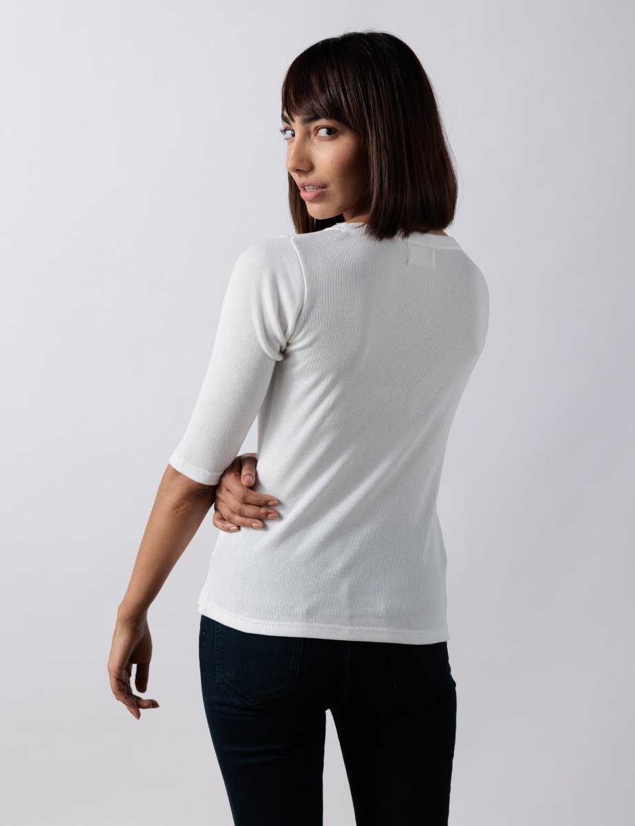 V Neck Rib Top - Bhoomi