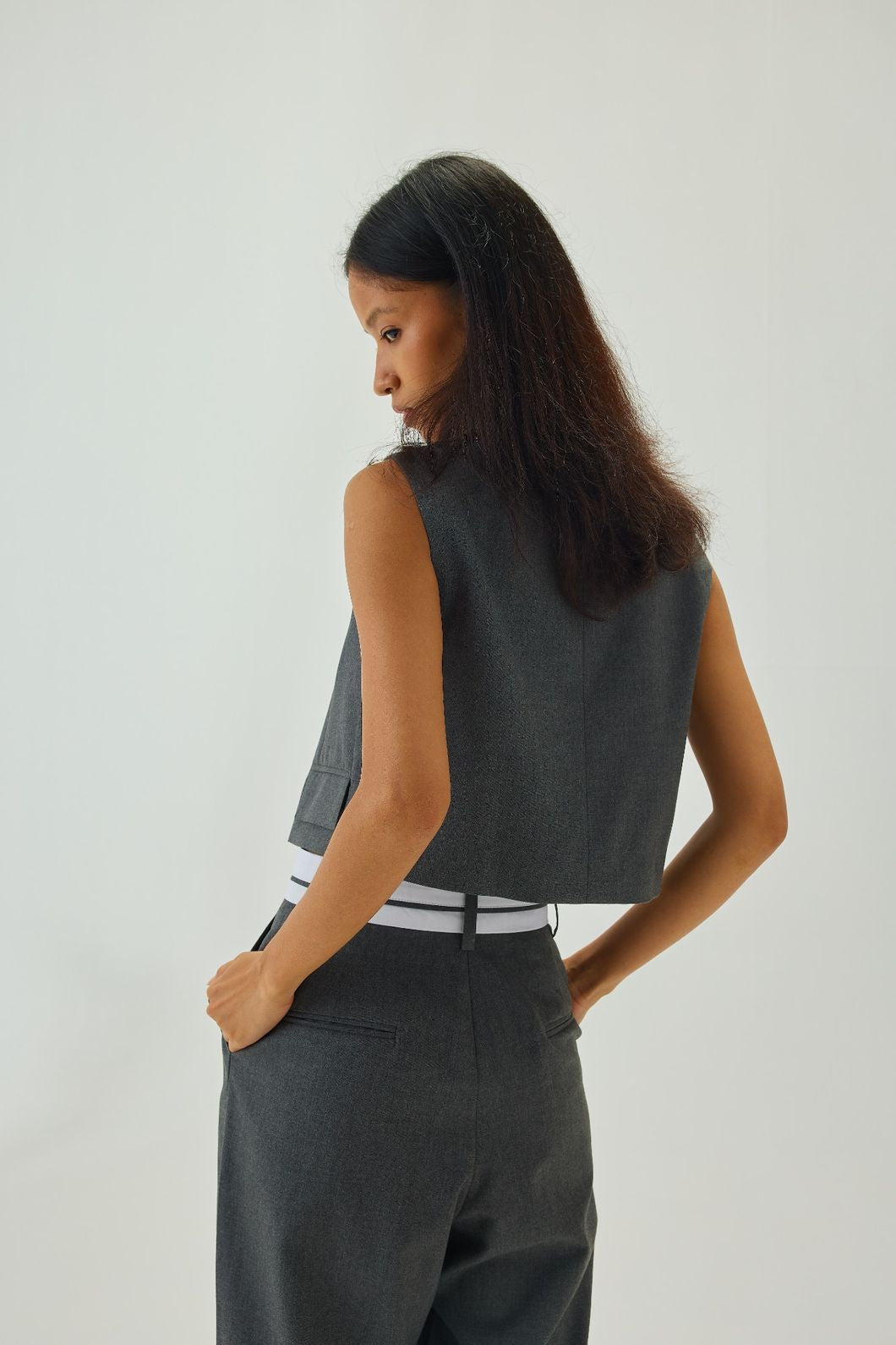 Tyra Waistcoat Grey