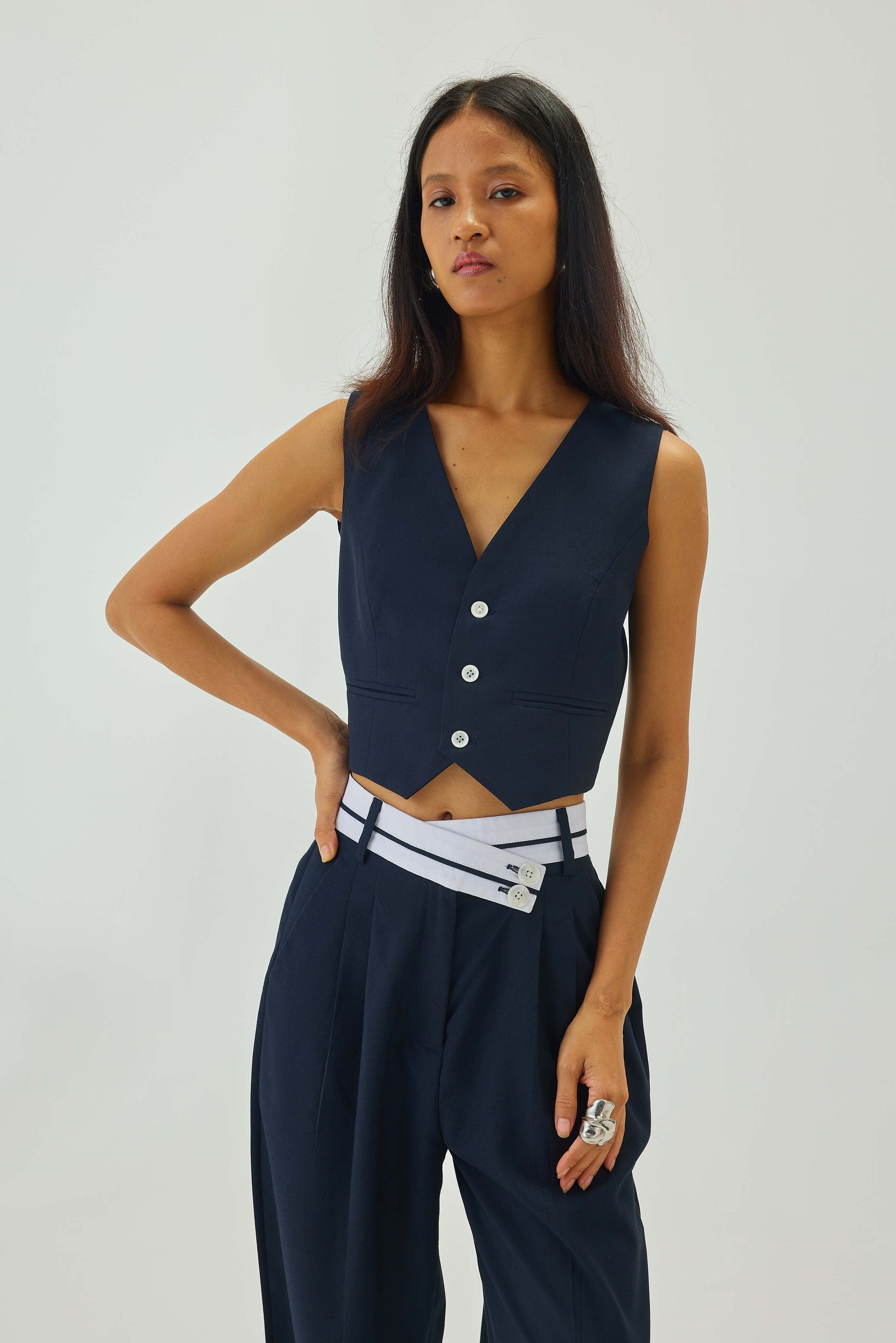 Paloma Waistcoat Navy