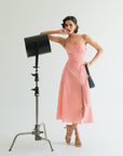 Mila Dress - Coral Vichy