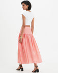 Yvette Skirt - Coral Vichy