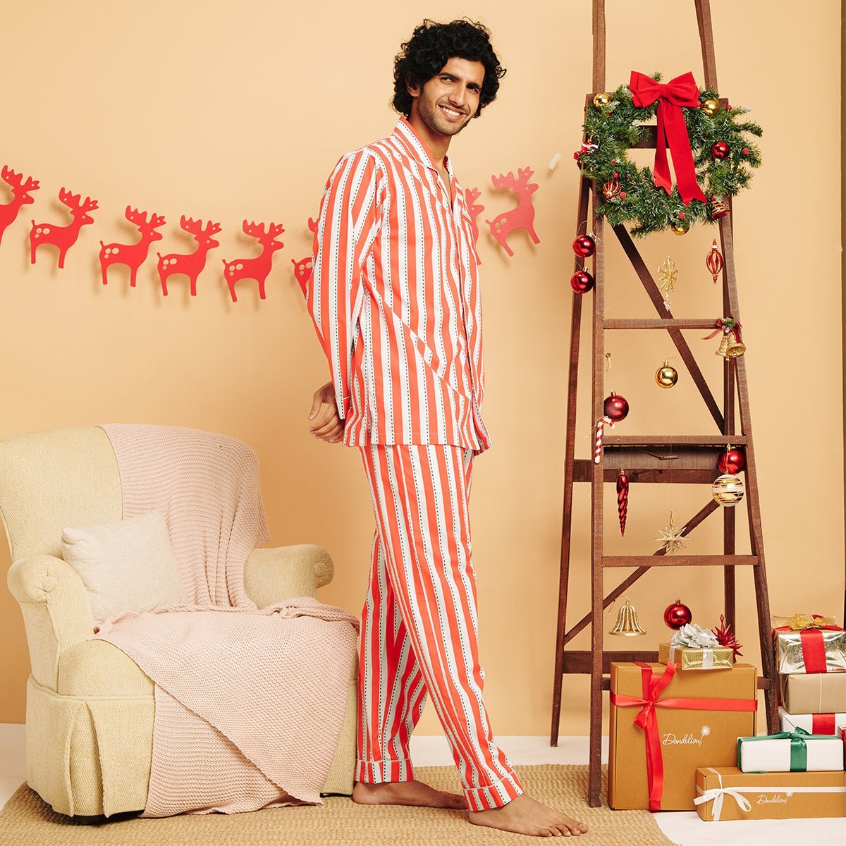 Candy Cane Pyjama Set - Men - Bhoomi