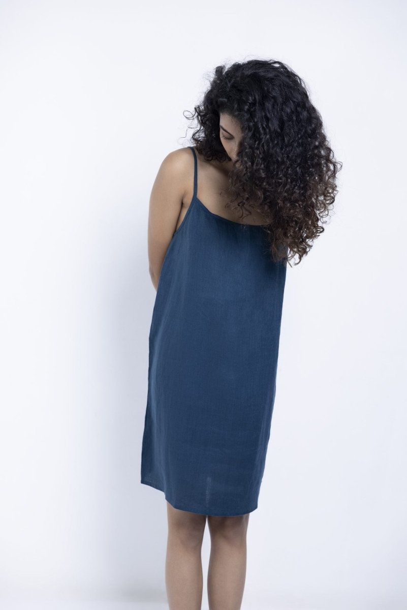 Indigo Slip Dress - Bhoomi