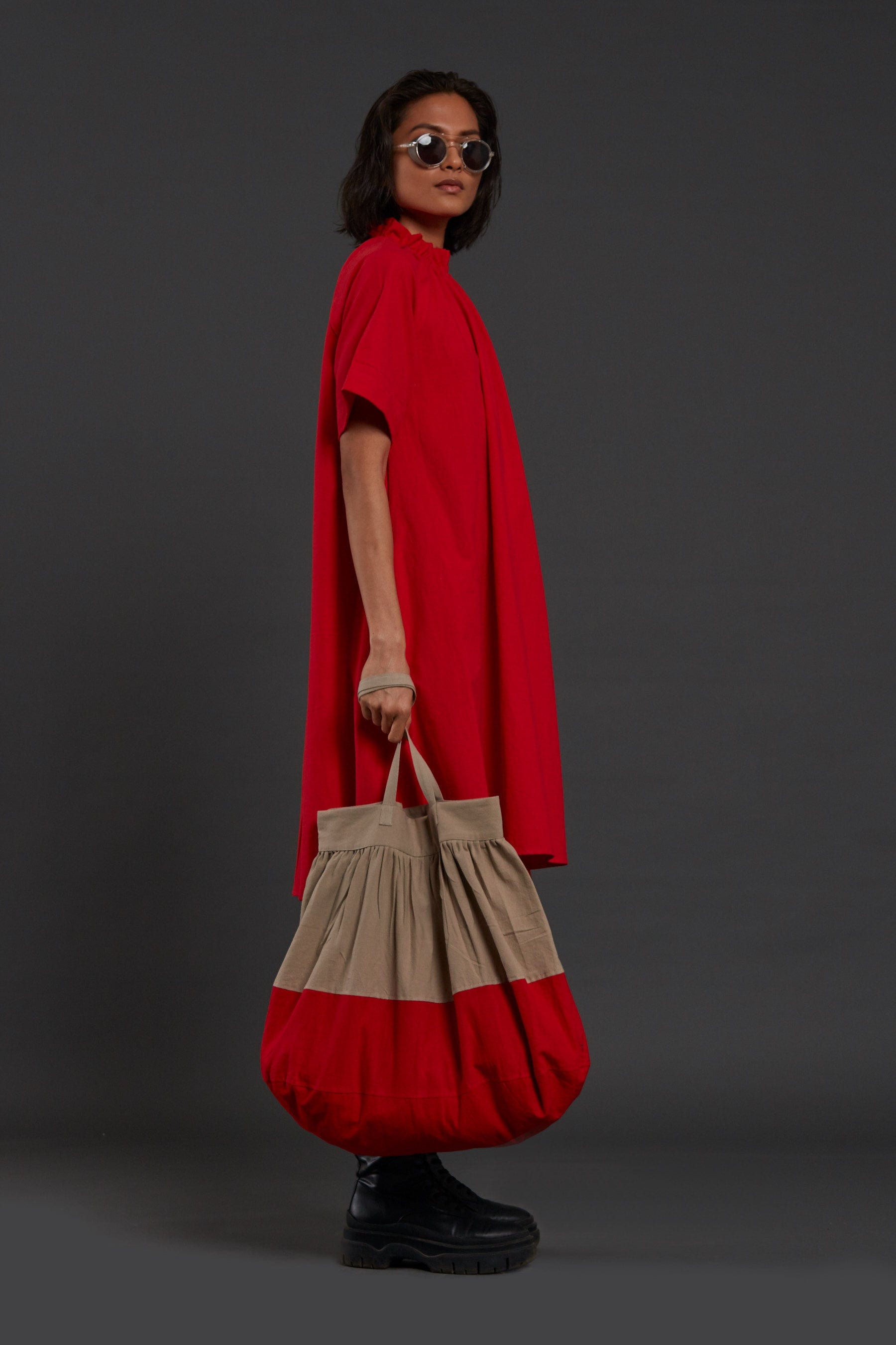 red sack dress Brick Co-Linen Sack Dress