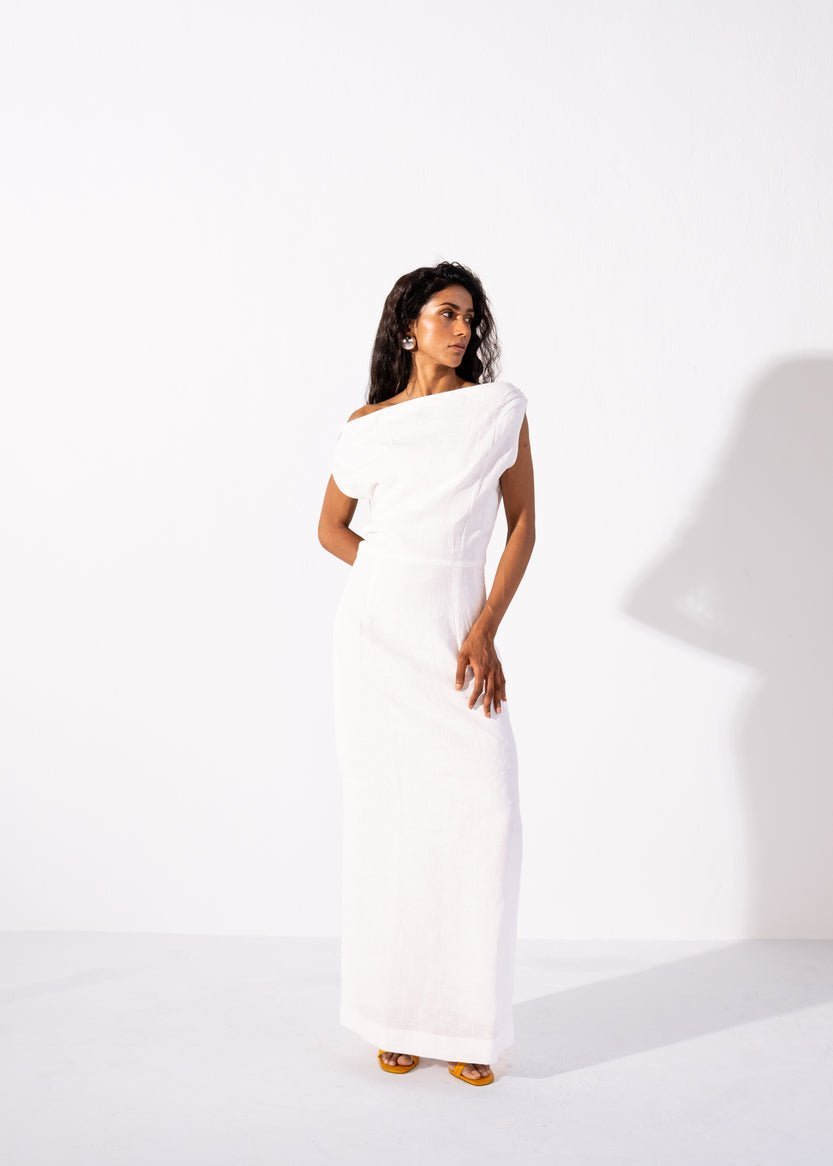 Sabine Dress White - Bhoomi
