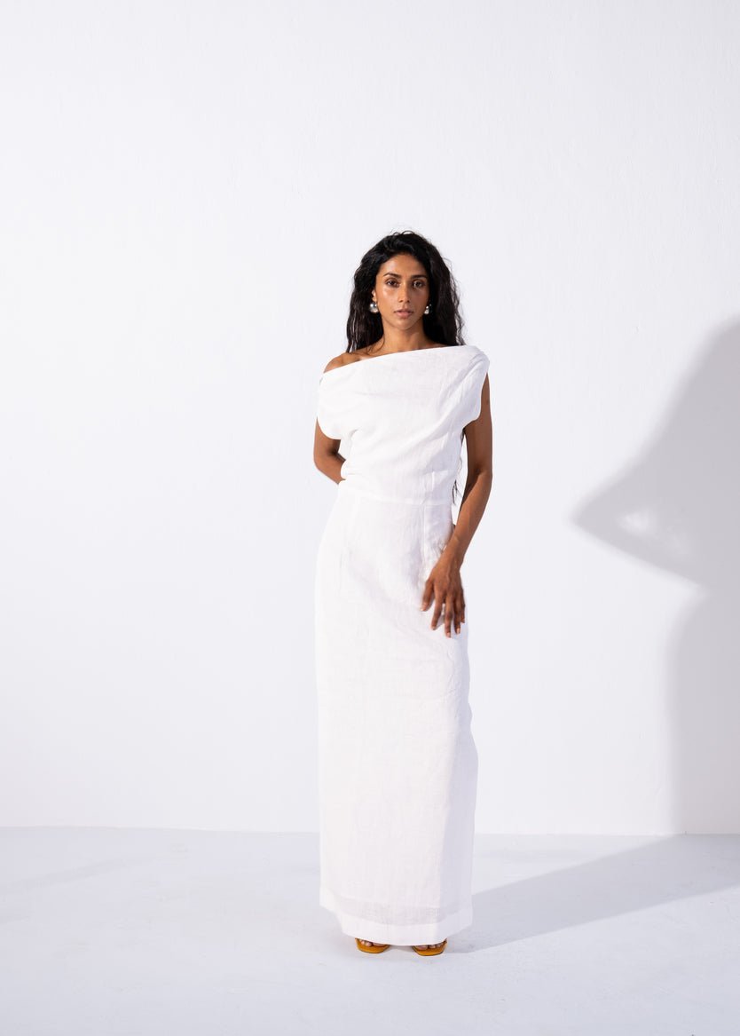Sabine Dress White - Bhoomi