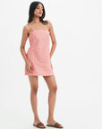 Zoe Dress - Coral Vichy
